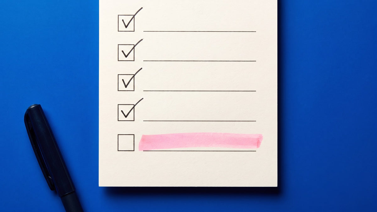 A checklist with five boxes ticked and a sixth left empty and highlighted - UTI risk factors nobody screens for - ADIRA