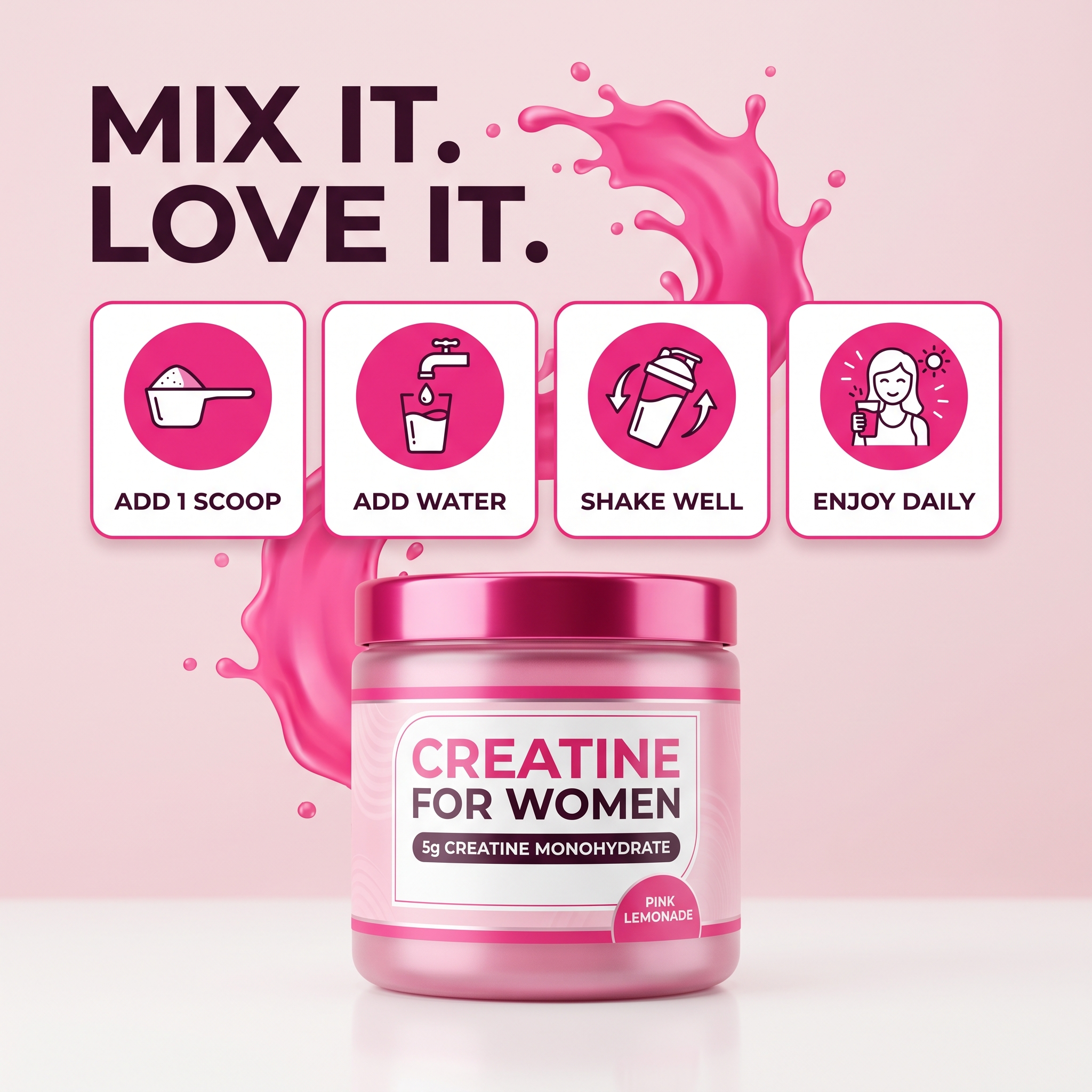 How to use: scoop, add water, shake, enjoy daily