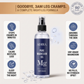 ADIRA Magnesium Oil — complete night-leg formula infographic