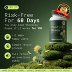 ADIRA rhodiola rosea capsules, vegan and non-GMO, made in the USA