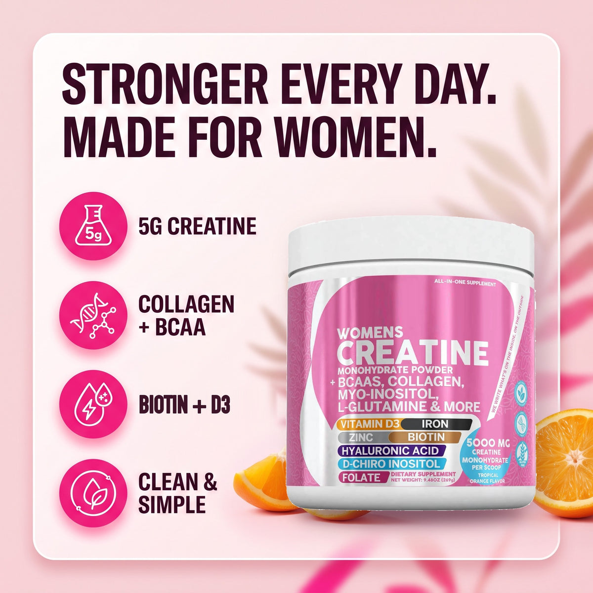 ADIRA Creatine for Women — stronger every day, made for women