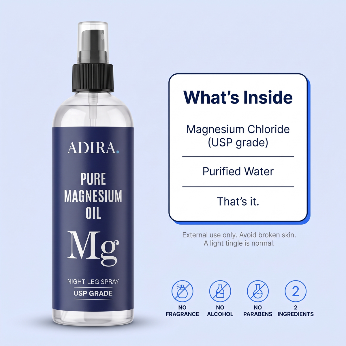 What is inside ADIRA magnesium oil