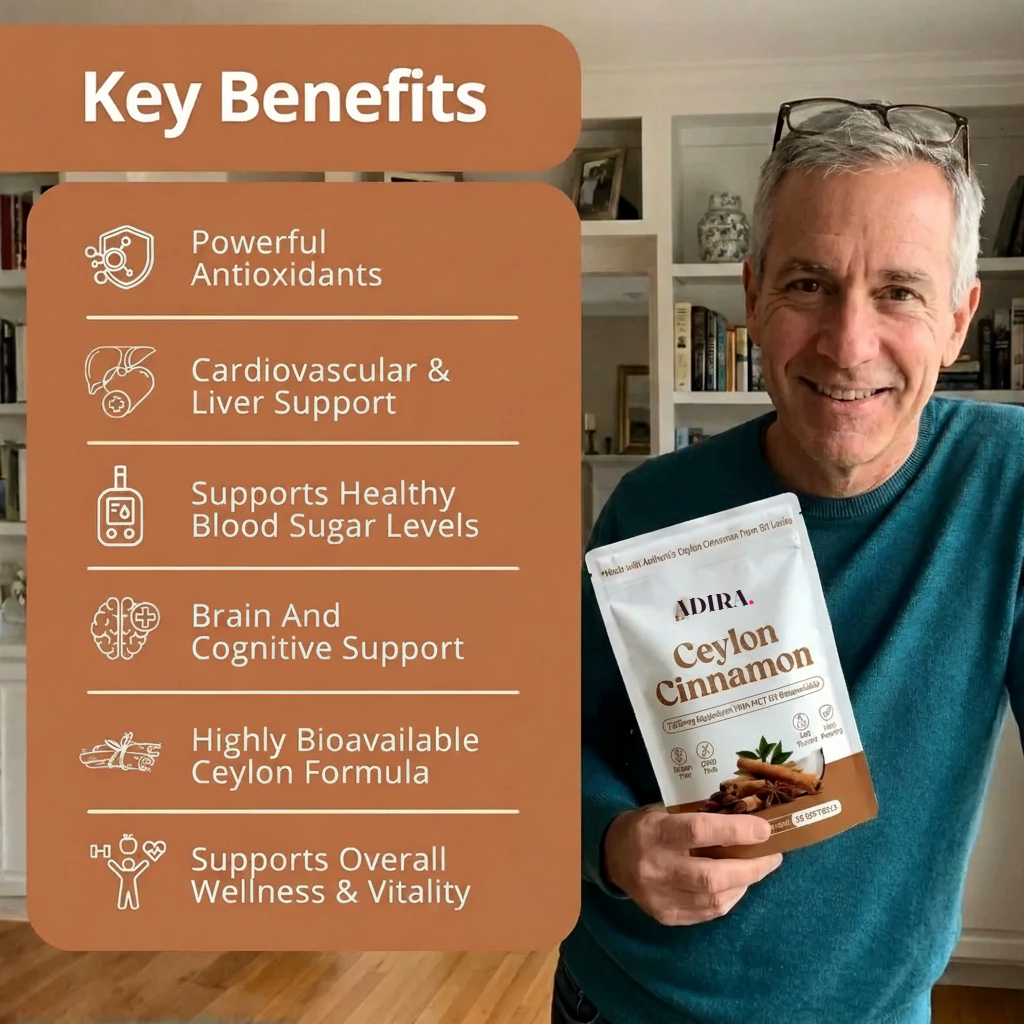 ADIRA Ceylon Cinnamon softgels – key benefits