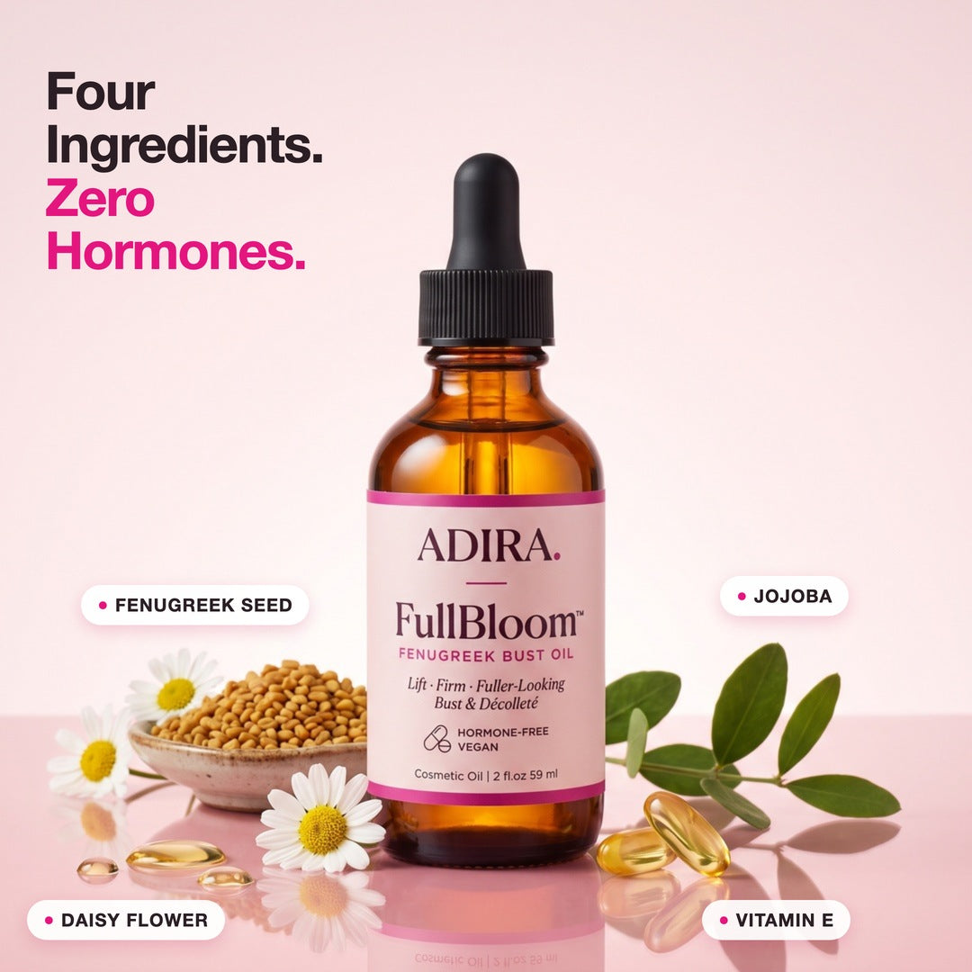 Fenugreek seed, daisy flower, jojoba and vitamin E